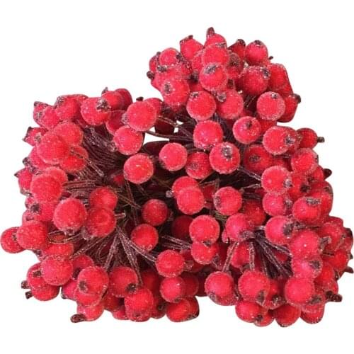 Christmas Foam Frosted Fruit Berry Artificial Flower Home Tree Decor Pomegranate material simulation plant Home Decor F80