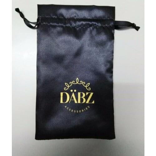 CBRL 12*20cm Satin drawstring pouches Satin jewelry gift storage pouches bags custom logo bracelets packaging bag