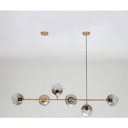Moderna Ball Pendant Lamps Lighting Nordic Led Glass Bubble Molecule Hanging Light Modern Dining Room Chandelier Light Fixture