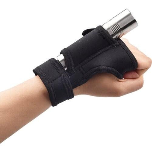LED Holder Glove Underwater Scuba Diving Dive LED Torch Flashlight Holder Soft Neoprene Hand Arm Mount Wrist Strap Scuba Gear