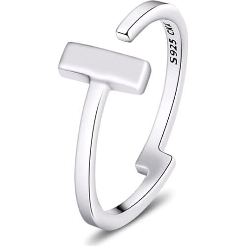 T-Bar Rings 100% 925 Sterling Silver Jewelry Free Shipping