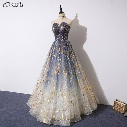 High Quality Evening Dress Strapless 7 Layers Princess Dress No Petticoat Elegant Long Dress Robe de Soiree OY-M926