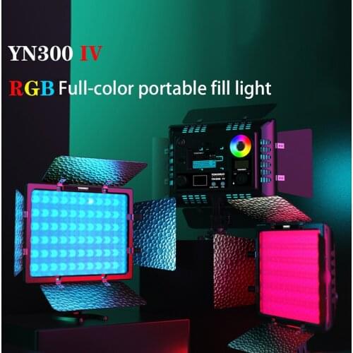 YONGNUO YN300IV LED Video Light RGB 3200K-5600K Fill-in Lamp Remote Control Studio Photography Lighting for makeup vlog TikTok