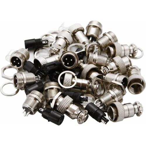 10 Set Electrical Silver Aviation Plug Male GX12 2/3/4/5/6Pin 12mm + Female Socket Connector For Audio Video Automotive Mayitr