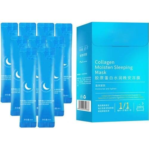 20pcs Face Skin Reborn Cooling Mask Washing-Free Anti-Wrinkle Sleeping Moisturizes Repairs Anti-Aging Creamy Skin Care