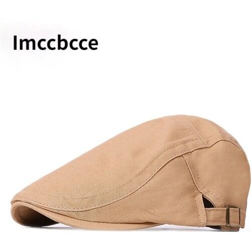 2021 Casual Adjustable Women Mens Cotton Hats Retro Berets Hat Newsboy Hats Spring Summer Vintage Visors Flat Caps Duckbill Cap