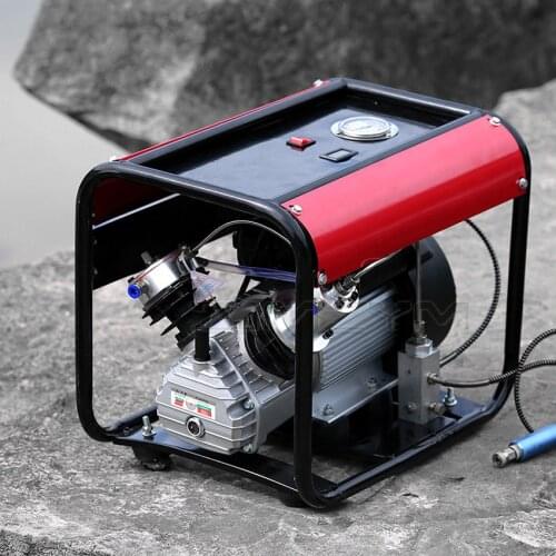 4500Psi Pcp Air Compressor Set pressure Auto Stop High Pressure Double Cylinder Pump for Pneumatic Rifle Gas Tank Filling