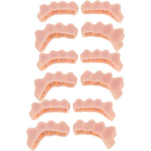 6 Pairs Silicone Foot Fingers Toe Separator Protector Care