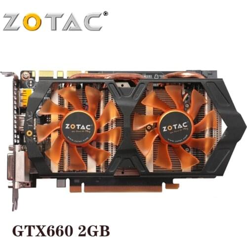 Used Original HDMI ZOTAC Graphics Cards GeForce GTX 660 2GB GPU 192Bit GDDR5 Video Card For NVIDIA Map GTX660 2GD5 GK106 GK104