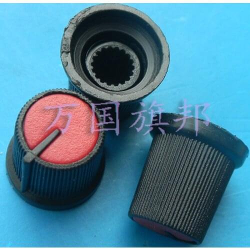 Free Delivery.Environmentally friendly plastic potentiometer knob red red high 15 mm diameter 15 mm