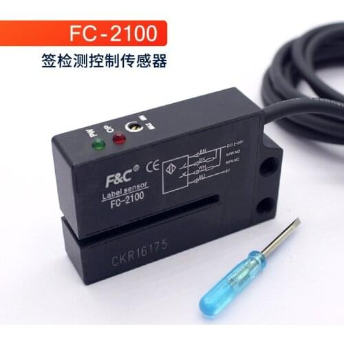Free Shipping F&C JiaJian Label Detection Control Sensor FC-2100 Photoelectric Switch FC-2100 Genuine