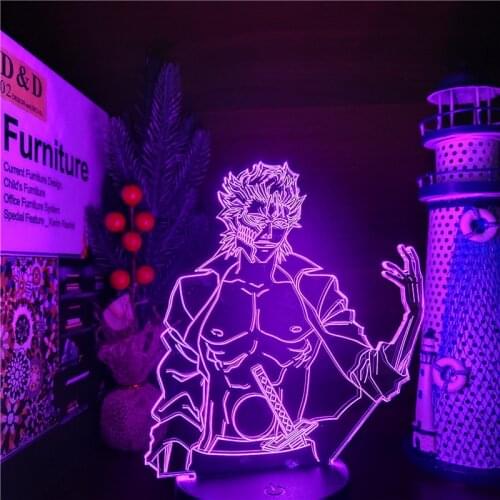 Bleach Grimmjow Acrylic 3D Lamp Anime LED Night Light for Home Decoartive Lampara Bedroom Decor Illusion Table Light Child Gift