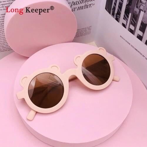 Kids Cartoon Sunglasses Cute Bear Ear Glasses Girl Boy Animal Sunglasses 2021 Latest Green Pink Blue Sunglasses Hot UV400