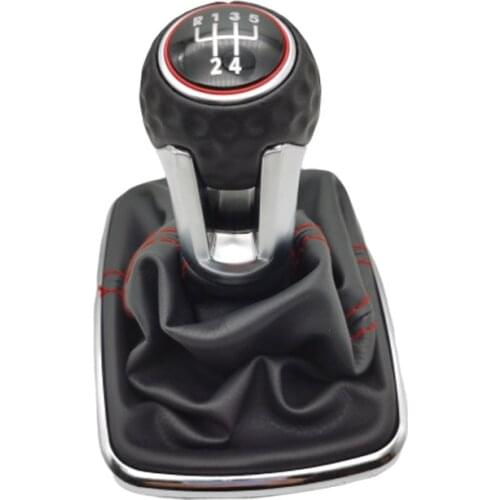 For VW Golf 4 Bora MK4 Jetta 4 1998-2004 Car Gear Shift Knob Ball Covered Leather 5speed 12mm