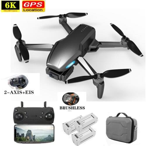 2021New H851 Drone 6K HD 2-Axis Anti-Shake Gimbal Camera Brushless Motor Quadcopter 5G GPS WIFI FPV RC Helicopter Toy VS F11 Pro