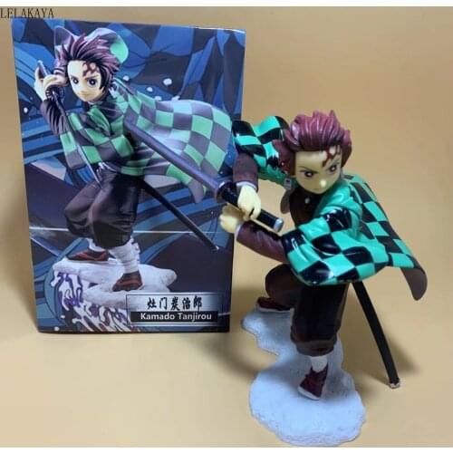 New arrival Japan Anime Demon Slayer: Kimetsu no Yaiba Kamado Tanjirou PVC Action Figure Collection Model Toys Brinquedos 15cm