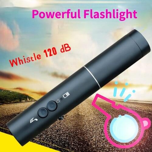 2 In 1 Electronic Flashlight Whistle Outdoor Traffic Waterproof Emergency Whistle Sport Training Outdoor Survival Whistle