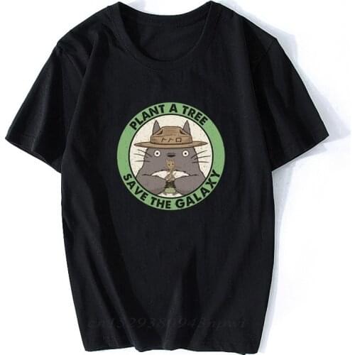 Hayao Miyazaki Totoro Print Camisetas Mujer Tops O-neck Japan Anime Tshirt Cute Tees Slim Fit Casual Male T Shirt Harajuku