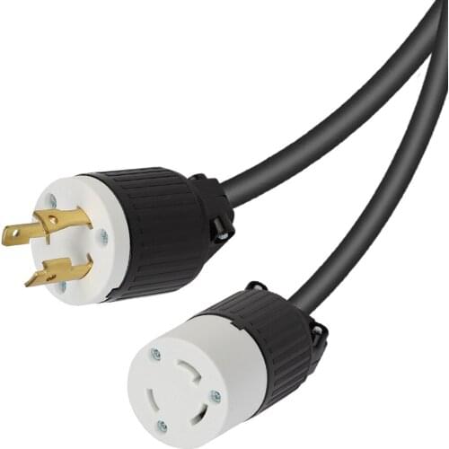 JORINDO NEMAL6-30P to L6-30R American standard extension cord,American standard extension cord L6-30 male to female