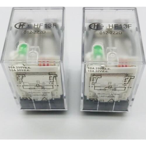 JQX-HF13F-012-2Z2D 12VDC led 10A relays