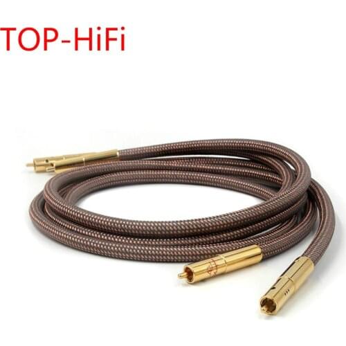 TOP-HiFi RCA Cable Accuphase 40th Anniversary Edition OCC Pure Copper RCA Interconnect Audio Cable Wire Gold Plated Plug