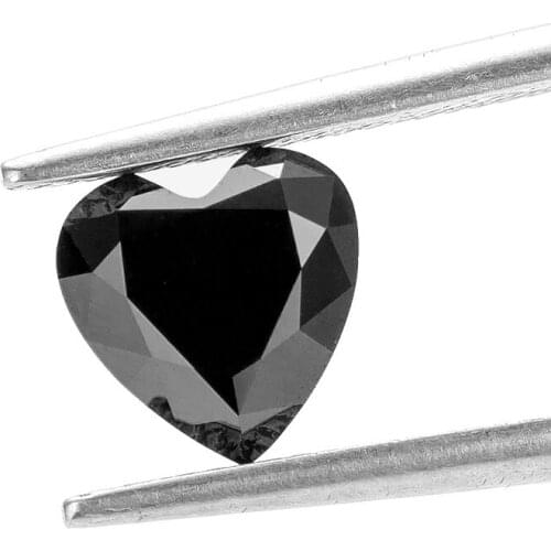 Black Color Loose Moissanite Stones Heart Cutting Brilliant Gemstone Diamond VVS1 Clarity for Engagement Jewelry Making