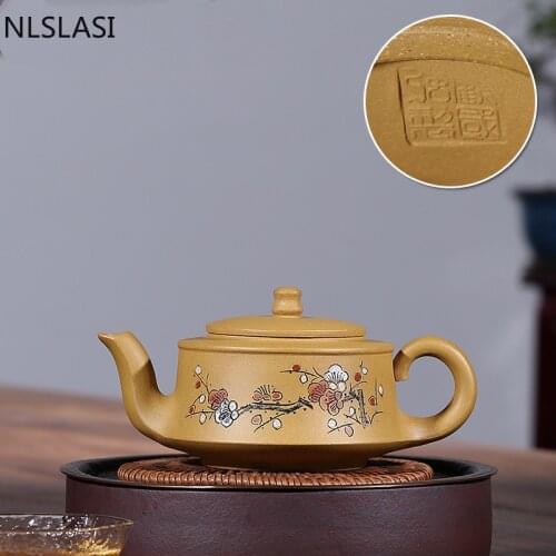 Chinese yixing tea pot purple clay teapot Famous Handmade Tea set kettle Purple sand custom high-end gift Tea ceremony 240ml
