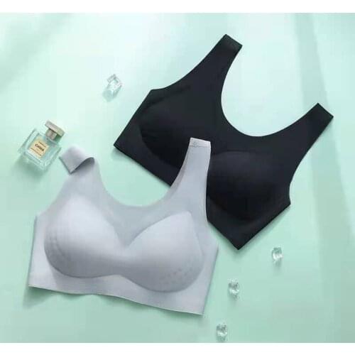1/2pcs/set Summer Ultra-thin Mesh Women Underwear Gathered Vest-style Bra Girls One-piece Seamless Ice Silk Breathable Hole Cups