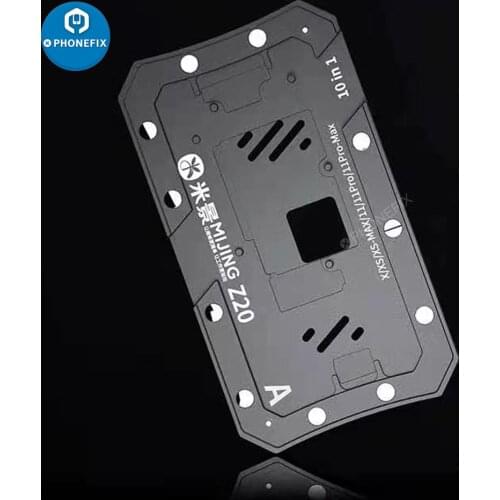 MJ Z20 10 in 1 BGA Motherboard Reballing Stencil Tin Planting Jig Fixture for IPhone X 12 12pro Maintenance Welding Platform