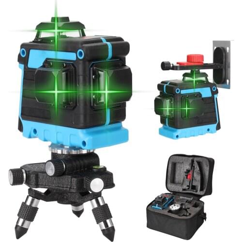 Multifunctional Laser Level 12 Lines 3D Self-Leveling 360 Horizontal And Vertical Cross Super Powerful Green Laser Beam Line