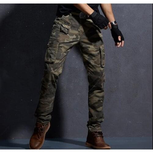 New Cargo Pants Men Camouflage Military Cotton Pants Casual Comfortable Pocket Trousers Camo Joggers Cotton Pants
