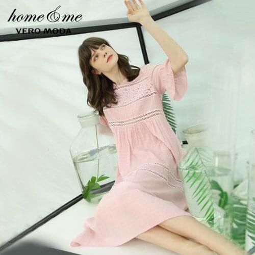 Vero Moda Womens Floral Cut-out Pleated Homewear Dress | 31926Z571