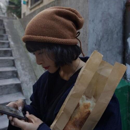 INS Hot Winter Womans Hats For Cool Girl Unisex Knitted Adjustable Elastic Cap Hats Gorros Mujer Invierno