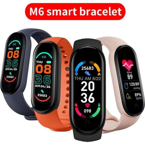 M6 Smart Watch Men Women Watches Sports Bracelet Bluetooth Blood Pressure Fitness Tracker Bracelet For Apple Xiaomi Android iOS