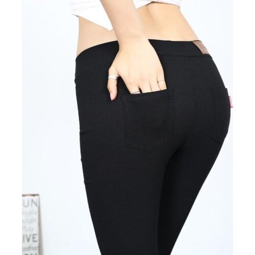 New Spring summer autumn thin casual pants women Leggings Black stretch female clothing