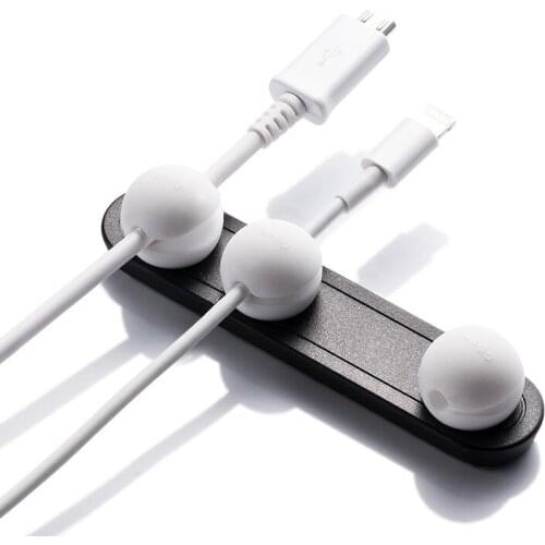 Universal Magnetic cable winder Clip USB Data line Self-adhesive organizer protector table car wire manager storage Holder