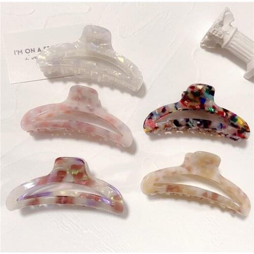 Fashion 10cm Elegant New Acetate Large Hair Claw Bath Clip Ins Big Size Crab Pastel Color Claws for Women Hair Accessories