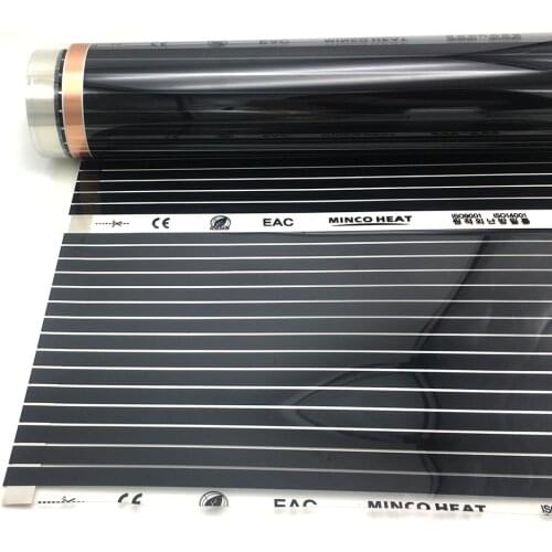0.25-0.5m2MINCO HEAT AC220V Infrared Underfloor Heating Film 220w/m2 Warm Mat Electric Heater for Home Heating Element