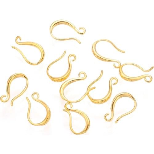 1 pair Metal Earring Hooks Findings Silver Earring Connecter Clasp Base For Jewelry Making Accessories