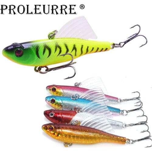 1Pcs Winter Ice Fishing Lures 7cm 17.5g VIB Vibration Sinking Wobbler Artificial Hard Bait Jig Rotate Wing Pesca Fishing Tackle