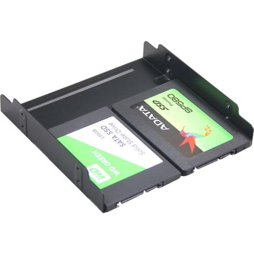 1PC Hot Selling 2.5/3.5 inch HDD SSD to 5.25 inch Floppy-Drive SSD Hard Drive Bracket Metal Hard Disk Converter Adapter Caddy
