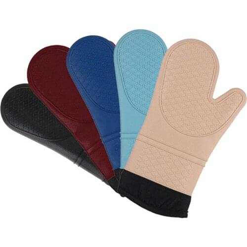 1PC Heat Resistant Microwave Oven Glove Non-slip Insulated Cotton Mitts Pot Bowl Holder Kitchen Cooking Baking Tools