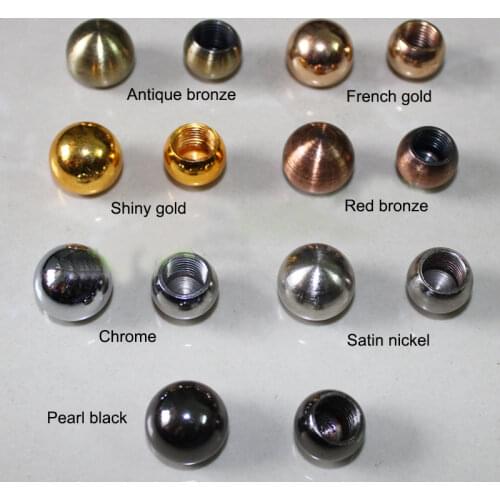 Wholesale 10PCS/LOT Ball Lamp Finials M10 Inner Threaded Tube Nut DIY Decorative Screw Cap For Table/Floor Lamp