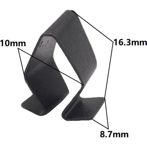 100Pcs Universal Car Door Strip Lining Metal Fastener Clip Car Trunk Interior Trim Panel Spring Clips