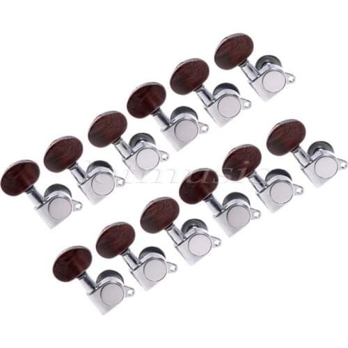 12R Chrome String Tuning Pegs Tuners for Lap Steel Acoustic Guitar Replacement