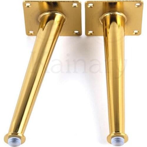 4pcs furniture straight cone table leg, chair supporting feet, gold oblique cone cabinet legs 15cm/20cm