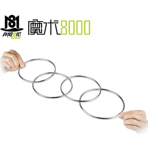 4Pcs Magic Toy Metal Rings Classic Linking Iron Hoops Funny Magic Tricks Close-up Magia Props Tools Supplies