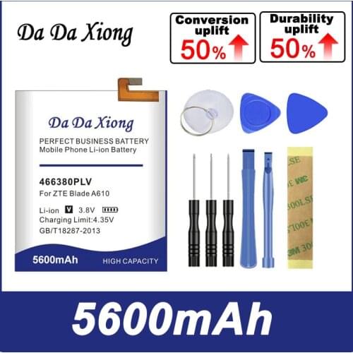 Da Da Xiong 5300mAh 466380PLV Battery for ZTE Blade A610 A610C A610T BA610C BA610T Battery