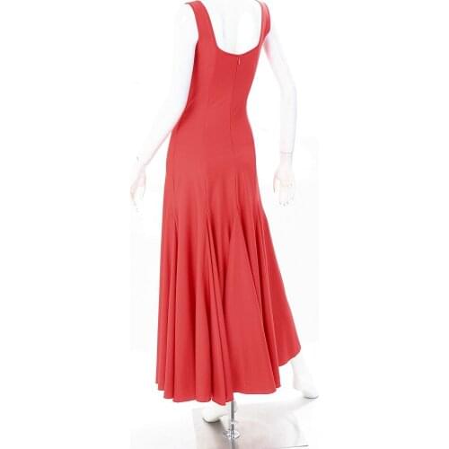 Ballroom dance latin dance invisible zipper big flare dress hem Spanish dance dress 001