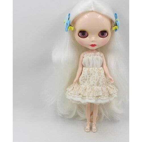 Free shipping cost Nude dolls(white hair)